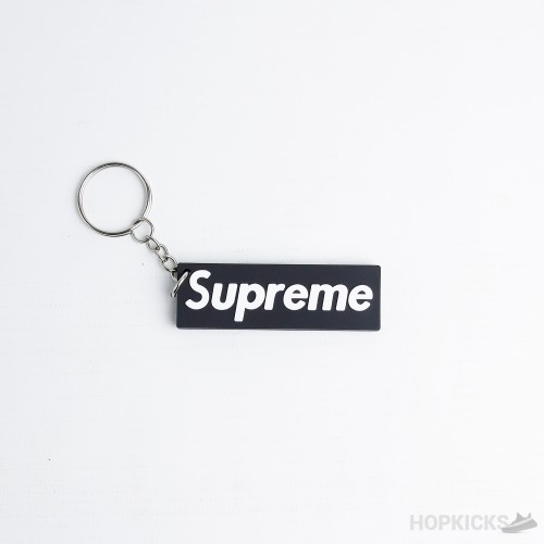 Supreme Black Logo Keychain 